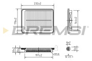 FA1040 Vzduchový filter BREMSI