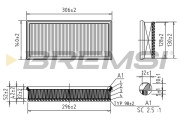 FA1042 Vzduchový filter BREMSI