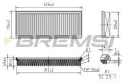 FA1046 Vzduchový filter BREMSI