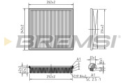 FA1049 Vzduchový filter BREMSI