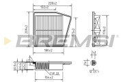 FA1050 Vzduchový filter BREMSI