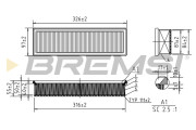 FA1051 Vzduchový filter BREMSI
