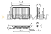 FA1053 Vzduchový filter BREMSI