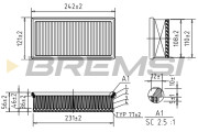 FA1067 Vzduchový filter BREMSI