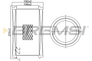 FA1068 Vzduchový filter BREMSI