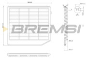 FA1075 Vzduchový filter BREMSI