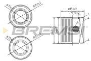 FA1080 Vzduchový filter BREMSI