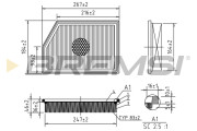 FA1086 Vzduchový filter BREMSI