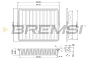 FA1026 Vzduchový filter BREMSI