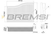 FA1101 Vzduchový filter BREMSI