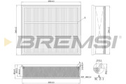 FA1108 Vzduchový filter BREMSI