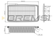 FA1109 Vzduchový filter BREMSI