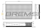 FA1114 Vzduchový filter BREMSI