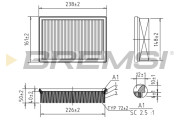 FA1119 Vzduchový filter BREMSI