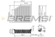 FA1128 Vzduchový filter BREMSI