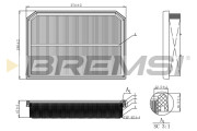 FA1132 Vzduchový filter BREMSI