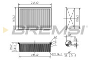 FA1148 Vzduchový filter BREMSI