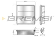 FA1150 Vzduchový filter BREMSI