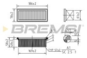 FA1155 Vzduchový filter BREMSI