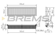 FA1159 Vzduchový filter BREMSI