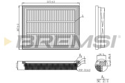FA1162 Vzduchový filter BREMSI