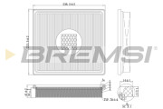 FA1163 Vzduchový filter BREMSI