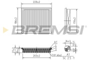 FA1165 Vzduchový filter BREMSI