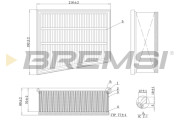 FA1166 Vzduchový filter BREMSI