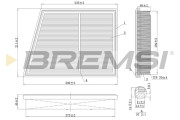 FA1168 Vzduchový filter BREMSI