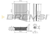 FA1169 Vzduchový filter BREMSI