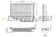 FA1180 Vzduchový filter BREMSI