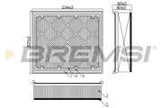 FA1182 Vzduchový filter BREMSI