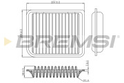 FA1186 Vzduchový filter BREMSI