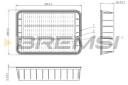 FA1196 Vzduchový filter BREMSI