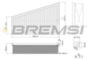 FA1197 Vzduchový filter BREMSI
