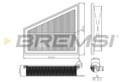 FA1202 Vzduchový filter BREMSI