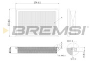 FA1206 Vzduchový filter BREMSI