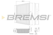 FA1208 Vzduchový filter BREMSI