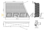 FA1210 Vzduchový filter BREMSI