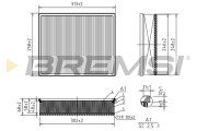 FA1230 Vzduchový filter BREMSI