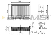 FA1243 Vzduchový filter BREMSI