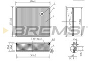 FA1253 Vzduchový filter BREMSI