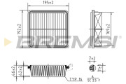 FA1276 Vzduchový filter BREMSI