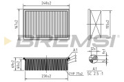 FA1349 Vzduchový filter BREMSI