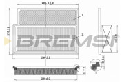 FA1350 Vzduchový filter BREMSI