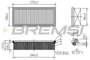 FA1353 Vzduchový filter BREMSI