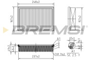 FA1361 Vzduchový filter BREMSI