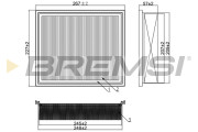 FA1378 Vzduchový filter BREMSI