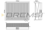 FA1380 Vzduchový filter BREMSI