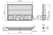 FA1390 Vzduchový filter BREMSI